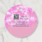 ピンクガーリーパステルグリッター爪、 ネイルの追加サイトq フェイバータグ (裏面)