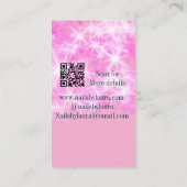 ピンクガーリーパステルグリッター爪、 ネイルの追加サイトq 名刺 (裏面)