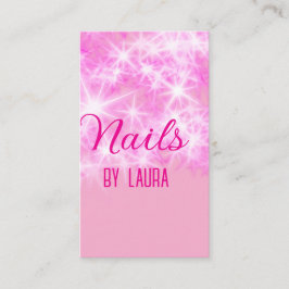ピンクガーリーパステルグリッター爪、 ネイルの追加サイトq 名刺