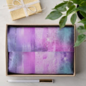 ピンクガーリーパープルアクアグリジーなマーメイドストライプズ 薄葉紙 (ギフト)