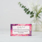 ピンクガーリーパープルスター威厳のあるリーネブラアート ロイヤリティカード (スタンド正面)