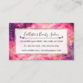 ピンクガーリーパープルスター威厳のあるリーネブラアート ロイヤリティカード (裏面)