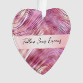 ピンクガーリーパールバラ金ゴールドグラム オーナメント (正面)