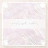 ピンクガーリーパールバラ金ゴールドグラム ガラスコースター (裏面)