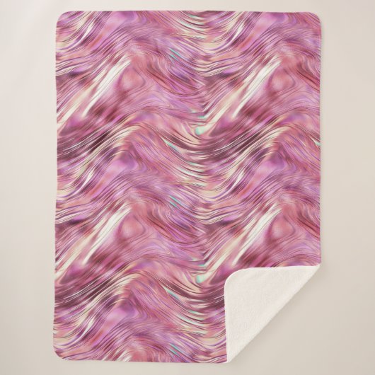 ピンクガーリーパールバラ金ゴールドグラム シェルパブランケット (正面)