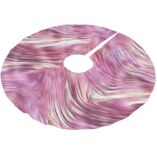 ピンクガーリーパールバラ金ゴールドグラム ブラッシュドポリエステルツリースカート (アングル)