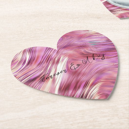 ピンクガーリーパールバラ金ゴールドグラム ペーパーコースター (アングル)