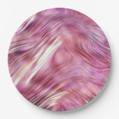 ピンクガーリーパールバラ金ゴールドグラム ペーパープレート (正面)