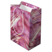 ピンクガーリーパールバラ金ゴールドグラム ミディアムペーパーバッグ (裏面アングル)