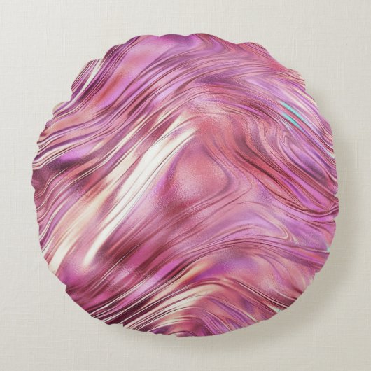 ピンクガーリーパールバラ金ゴールドグラム ラウンドクッション (正面)