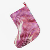 ピンクガーリーパールバラ金ゴールドグラム ラージクリスマスストッキング (裏面 (吊り時))