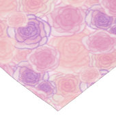 ピンクガーリーヒッピーバラフローラルパターン テーブルクロス (アングル)