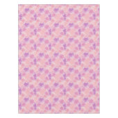 ピンクガーリーヒッピーバラフローラルパターン テーブルクロス (正面)