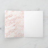 ピンクガーリーヒョウ印刷ハート金ゴールドグリッターラブ カード (内部)