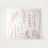 ピンクガーリービーチ沿岸バチェロレッテタペストリー タペストリー (正面(横))