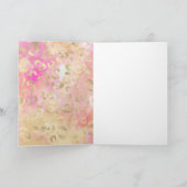 ピンクガーリーピーチグラム金ゴールドヒョウ印刷カード カード (内部)