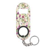 ピンクガーリーピーチパープルブルゴーニュ水カラーフローラ キーホルダー栓抜き (裏面)