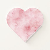 ピンクガーリーピーチパープルブルゴーニュ水カラーフローラ ノートブック (裏面)