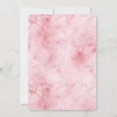 ピンクガーリーピーチパープルブルゴーニュ水カラーフローラ 招待状 (裏面)