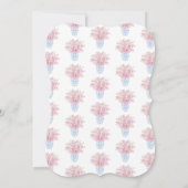 ピンクガーリーフェミニンフローラチンツブライダルシャワー 招待状 (裏面)