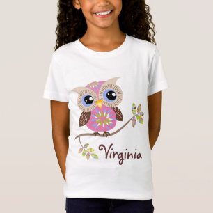ピンクガーリーフクロウベビードールTシャツ Tシャツ