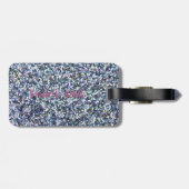 ピンクガーリーフラミンゴ、パイナップル、グリッターパーソナライズされた-A ラゲッジタグ (裏面横)