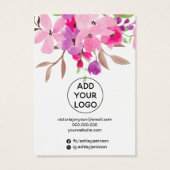 ピンクガーリーフローラジュエリーイヤリングネックレスディスプレイ (裏面)