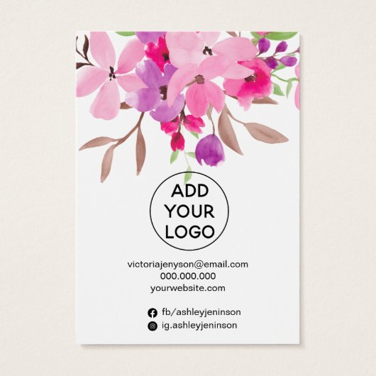 ピンクガーリーフローラジュエリーイヤリングネックレスディスプレイ (裏面)