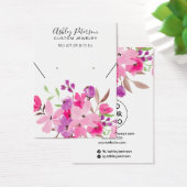 ピンクガーリーフローラジュエリーイヤリングネックレスディスプレイ (デスク)