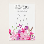 ピンクガーリーフローラジュエリーリングのホルダー表示 (正面)