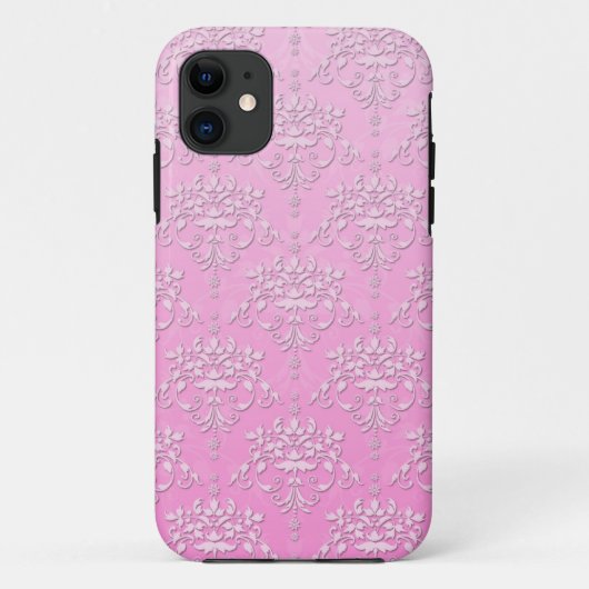 ピンクガーリーフローラダマスクiPhone 5ケース Case-Mate iPhoneケース (裏面)