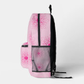 ピンクガーリーフローラフェミニントレンディーボー プリントバックパック (右)