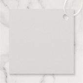 ピンクガーリーフローラベビーシャワーメッセージカード フェイバータグ (裏面)