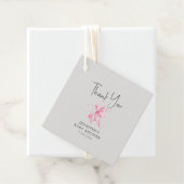 ピンクガーリーフローラベビーシャワーメッセージカード フェイバータグ (インサイチュ)