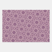 ピンクガーリーフローラペイズリーデザインモダンかわいい ラッピングペーパーシート (正面2)