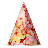 ピンクガーリーフローラモダン21歳の誕生日紙 パーティーハット (裏面)