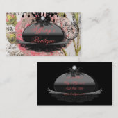 ピンクガーリーフローラヴィンテージパリファッションサロン 名刺 (正面/裏面)