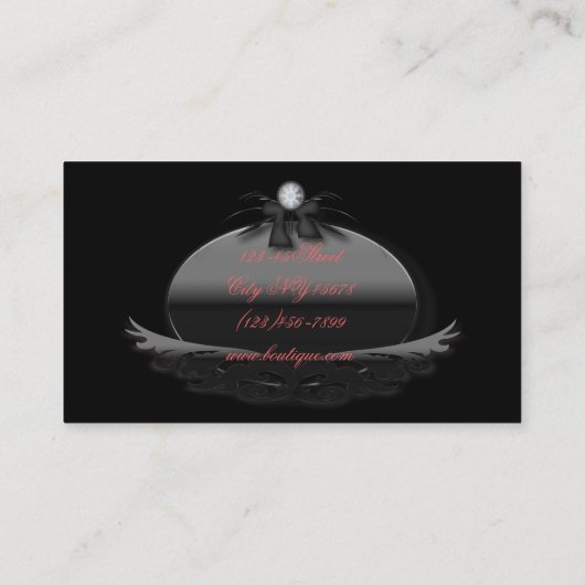 ピンクガーリーフローラヴィンテージパリファッションサロン 名刺 (裏面)