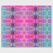 ピンクガーリーフローラ抽象芸術ウォーターカラーボホシック ラッピングペーパー (フラット)