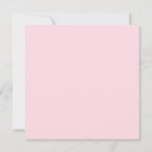 ピンクガーリーフローラ水色ベビーシャワー 招待状 (裏面)