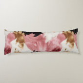 ピンクガーリーブラック金ゴールド女性のカーボーイ牛革 ボディピロー (裏面)