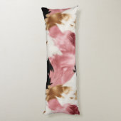 ピンクガーリーブラック金ゴールド女性のカーボーイ牛革 ボディピロー (裏面 (縦))