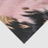 ピンクガーリーブラック金ゴールド女性のカーボーイ牛革 薄葉紙 (詳細)