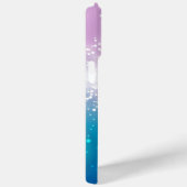 ピンクガーリーブルーグリッター《写真》ぼけ味ライト Case-Mate iPhoneケース (裏面 / 右)