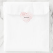 ピンクガーリーホワイトウォーター色の動物ゼブラプリント ハートシール (バッグ)