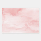 ピンクガーリーホワイトウォーター色の動物ゼブラプリント ラッピングペーパーシート (正面2)