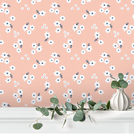 ピンクガーリーホワイトキュートベビーフローラ 壁紙