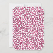 ピンクガーリーホワイトグラムグリッターヒョウ柄 招待状 (裏面)