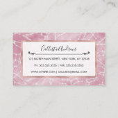 ピンクガーリーホワイトスター〔占星術の〕十二宮図星座ネブラ 名刺 (裏面)