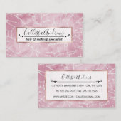 ピンクガーリーホワイトスター〔占星術の〕十二宮図星座ネブラ 名刺 (正面/裏面)